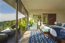 Guest bedroom with private sea view balcony